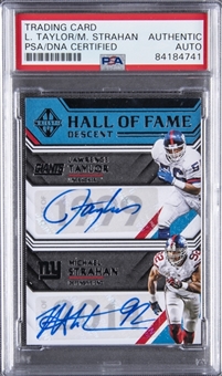 2019 Panini Majestic #HOFD-NG Lawrence Taylor & Michael Strahan Dual Signed Card (#5/5) - PSA Authentic, PSA/DNA Authentic
